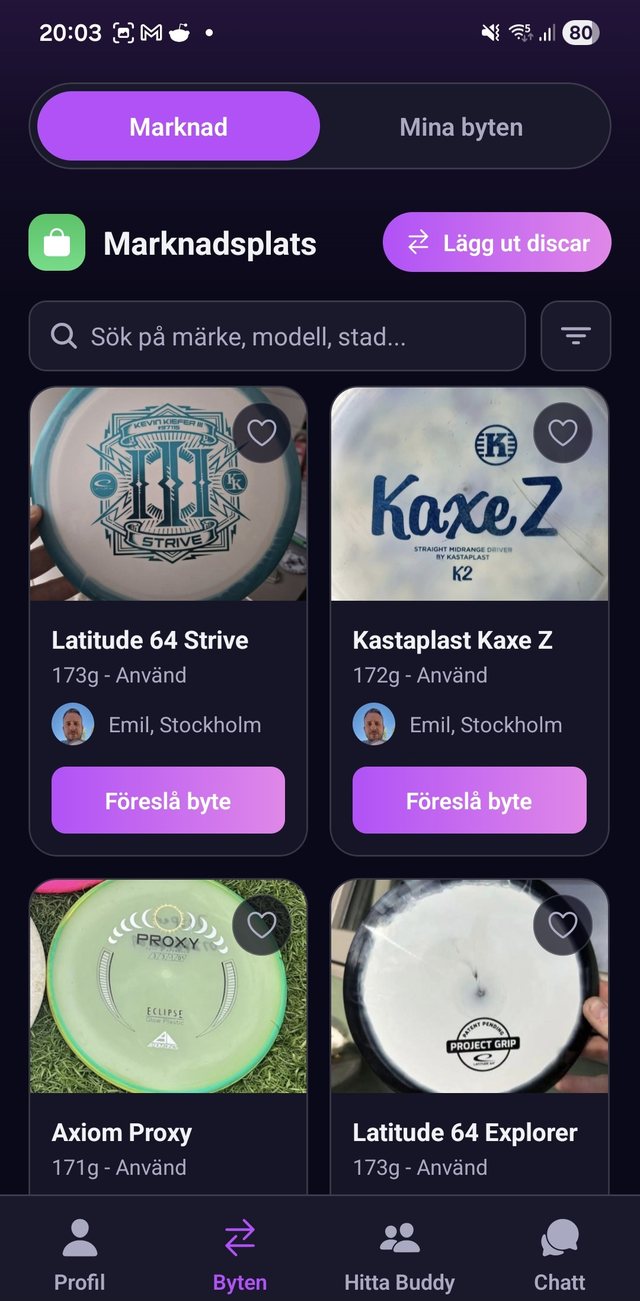 Discbuddy — disc marketplace