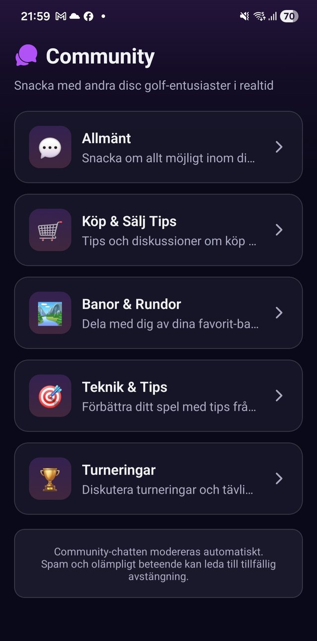 Discbuddy — community chat rooms