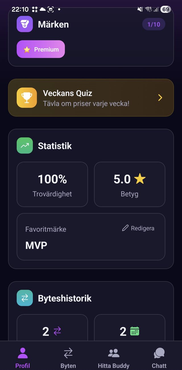 Discbuddy — your profile, stats and badges